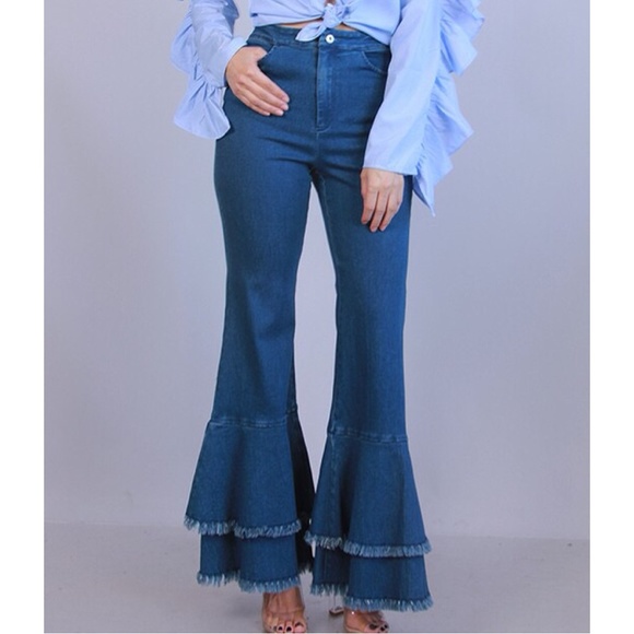 Pants - Flared denim